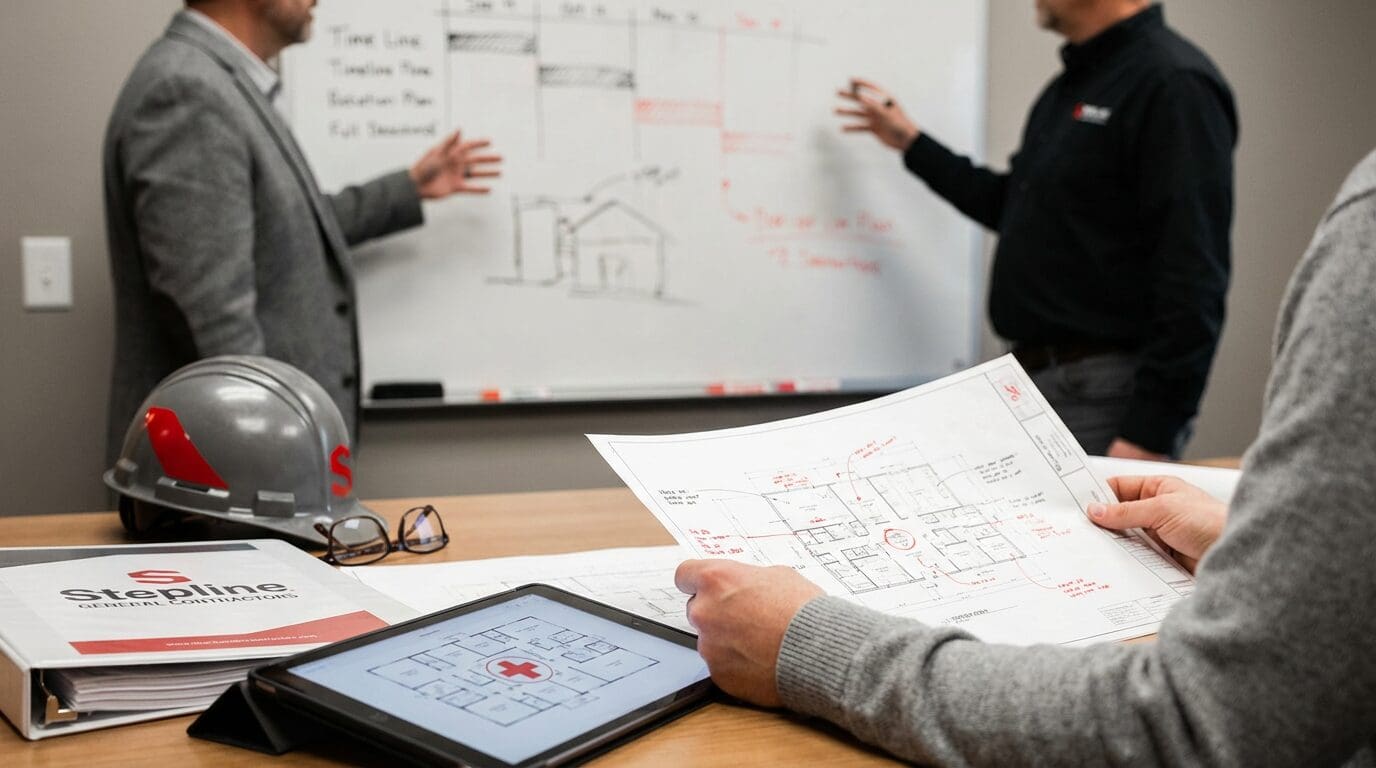 Construction planning and collaboration meeting